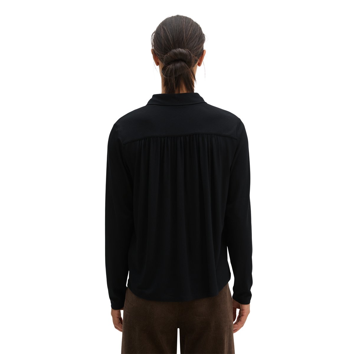 Chemisier en jersey coupe décontractée en TENCEL™ Modal noir, MARC O'POLO