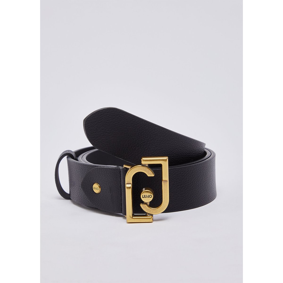 Ceinture avec logo monogramme noir, LIU JO