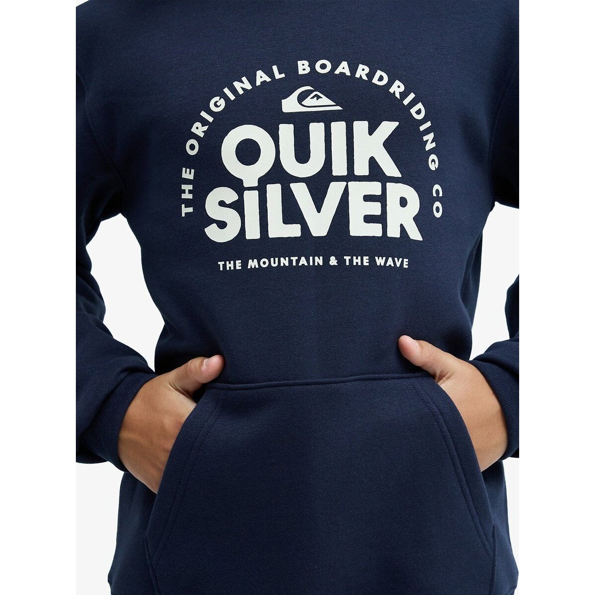 Sweat à capuche, motif devant bleu marine, QUIKSILVER