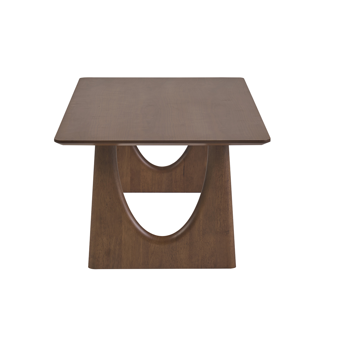 Table basse design rectangulaire en bois foncé noyer L120 cm KUALA couleur unique, MILIBOO