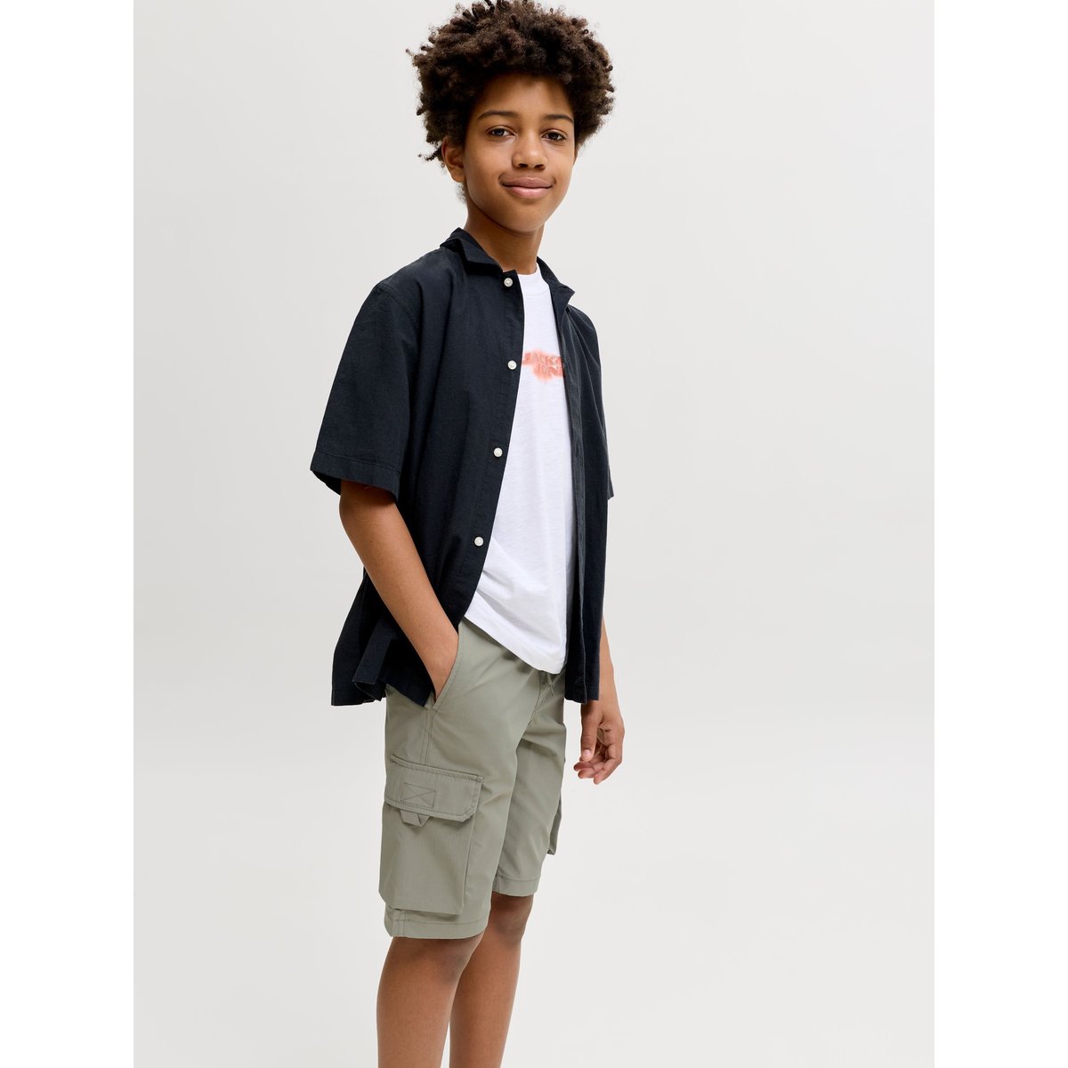 Short Cargo vetiver, JACK & JONES JUNIOR