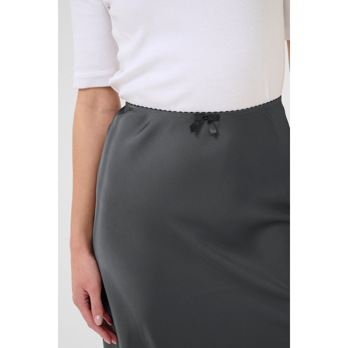 Jupe - tissage léger noir black oyster, KAFFE
