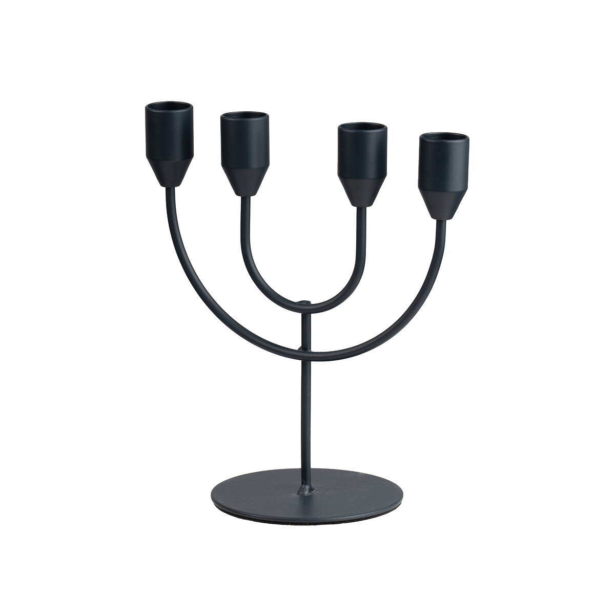 20.5cm Black 4-Arm Candle Holder black, SO'HOME
