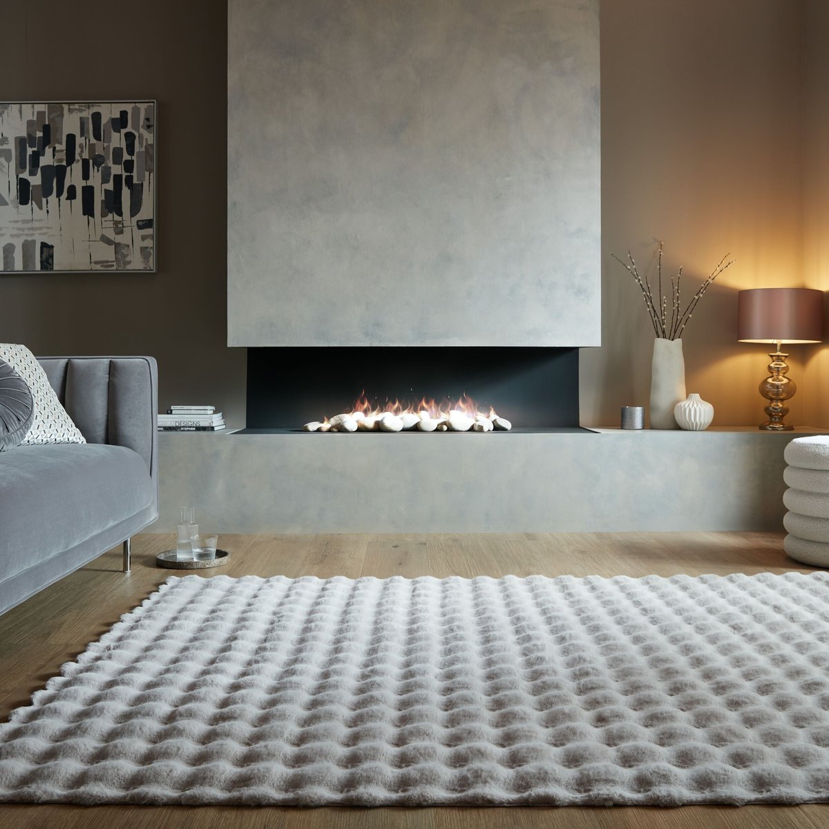 Tapis imitation fourrure COMFY gris, FLAIR RUGS