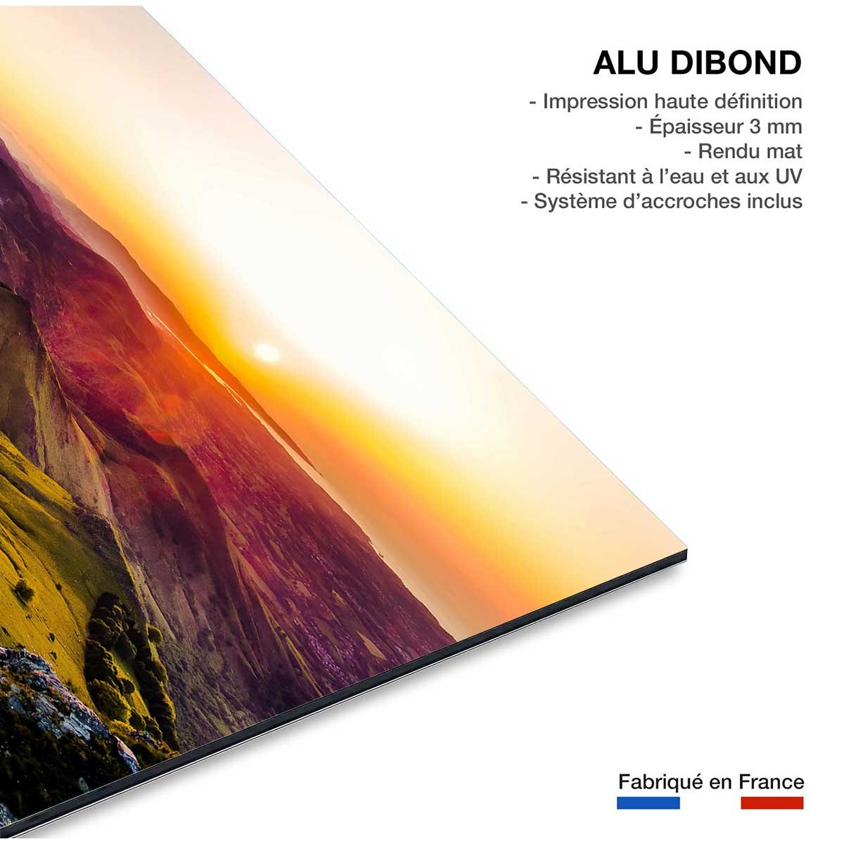 Tableau la rhune tableau alu dibond, HEXOA