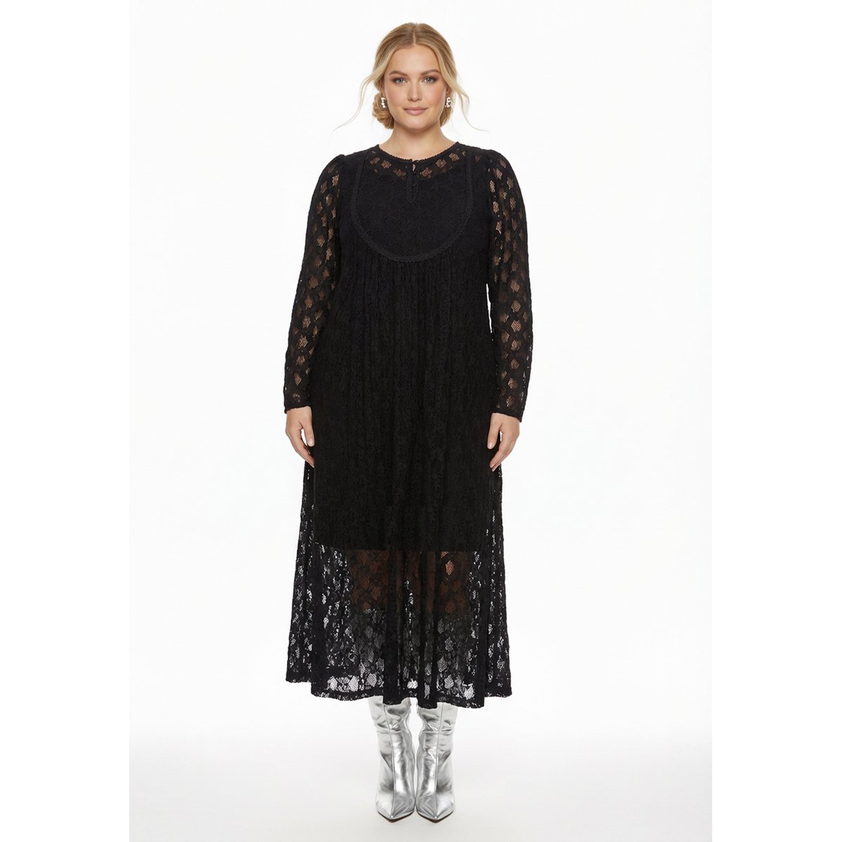 Robe avec manches longues noir, YOEK