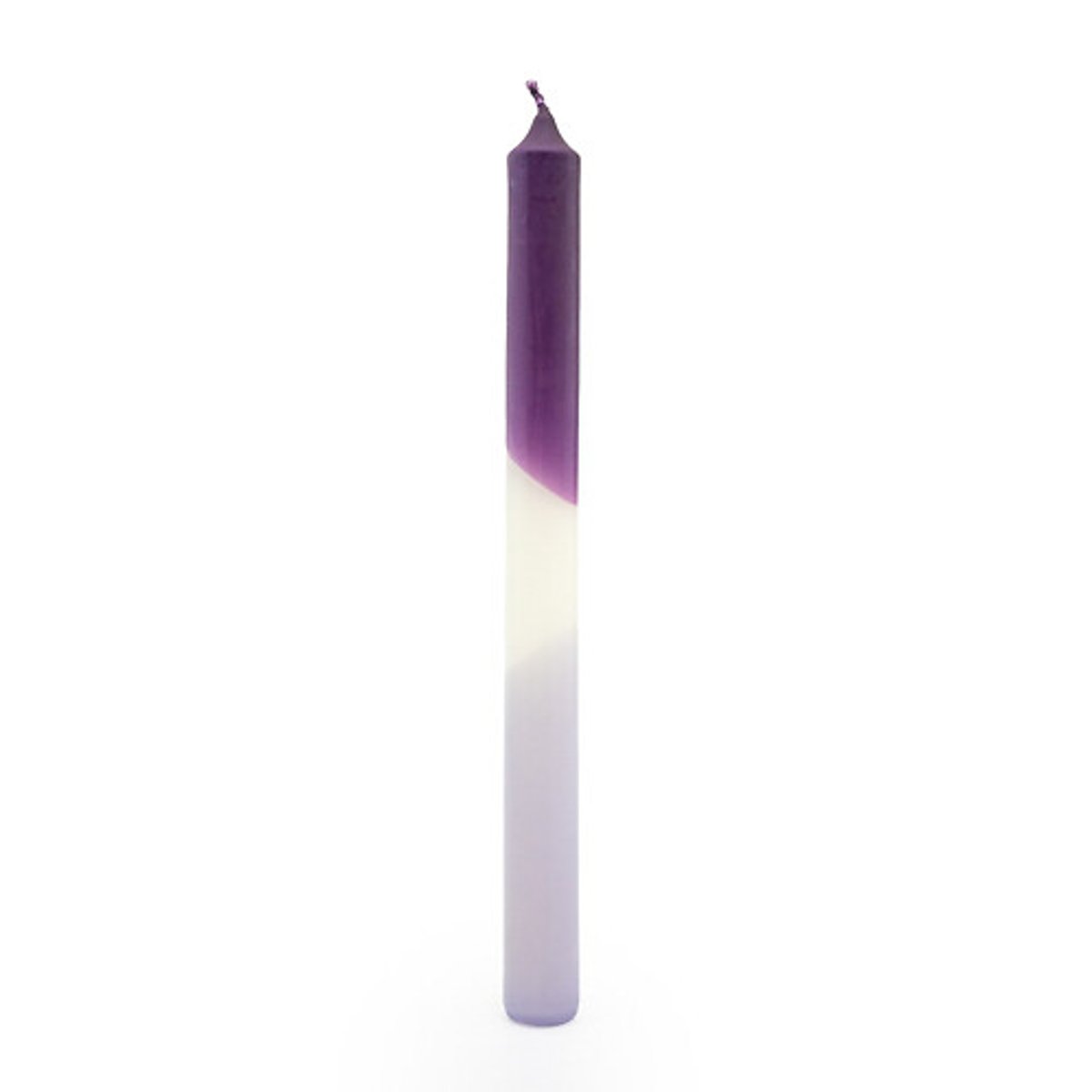 Set of 6 Two-Tone Dinner Candles purple, SO'HOME