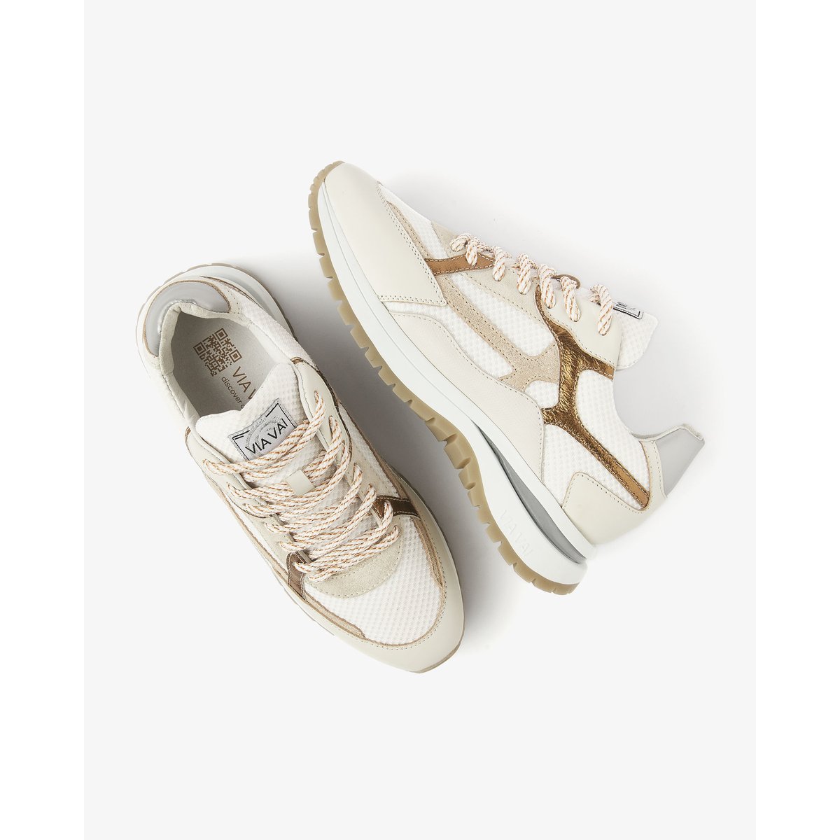Baskets USHER ROSIE beige, VIA VAI