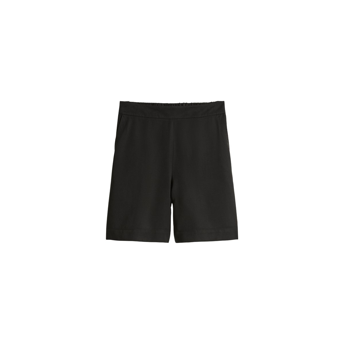 Short pull-on droit en TENCEL™ Lyocell noir, MARC O'POLO