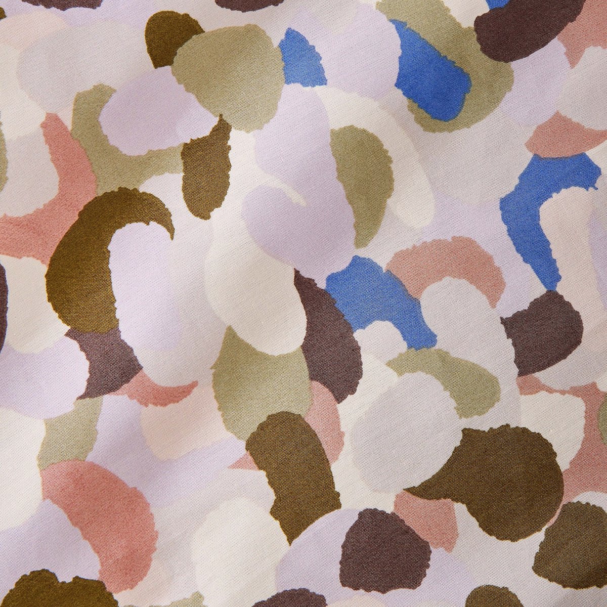Parure de lit en percale de coton bio AUBIN multicolore, HABITAT