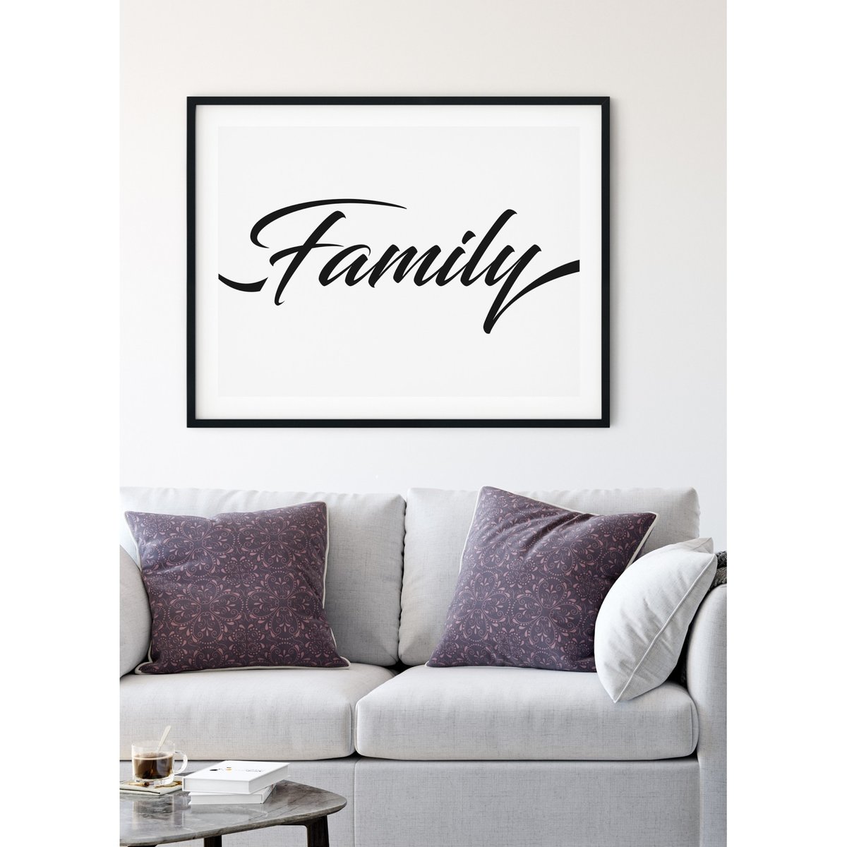 Affiche 'Family' blanc, L'AFFICHERIE