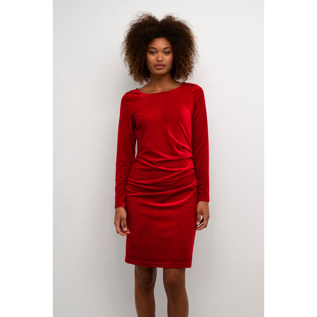 Robe rouge haute red, KAFFE