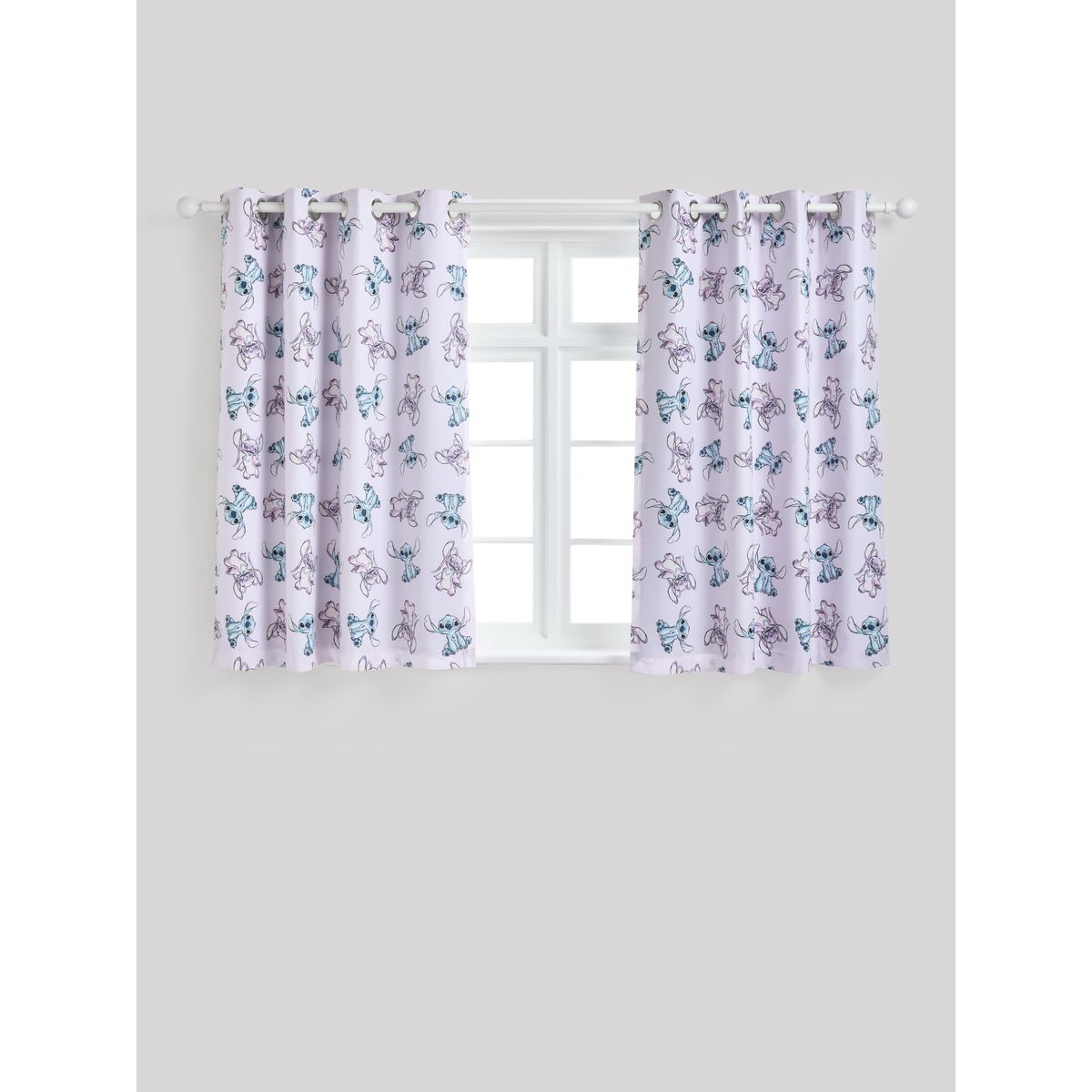 Rideaux occultants à œillets lilo et stitch rose, NEXT