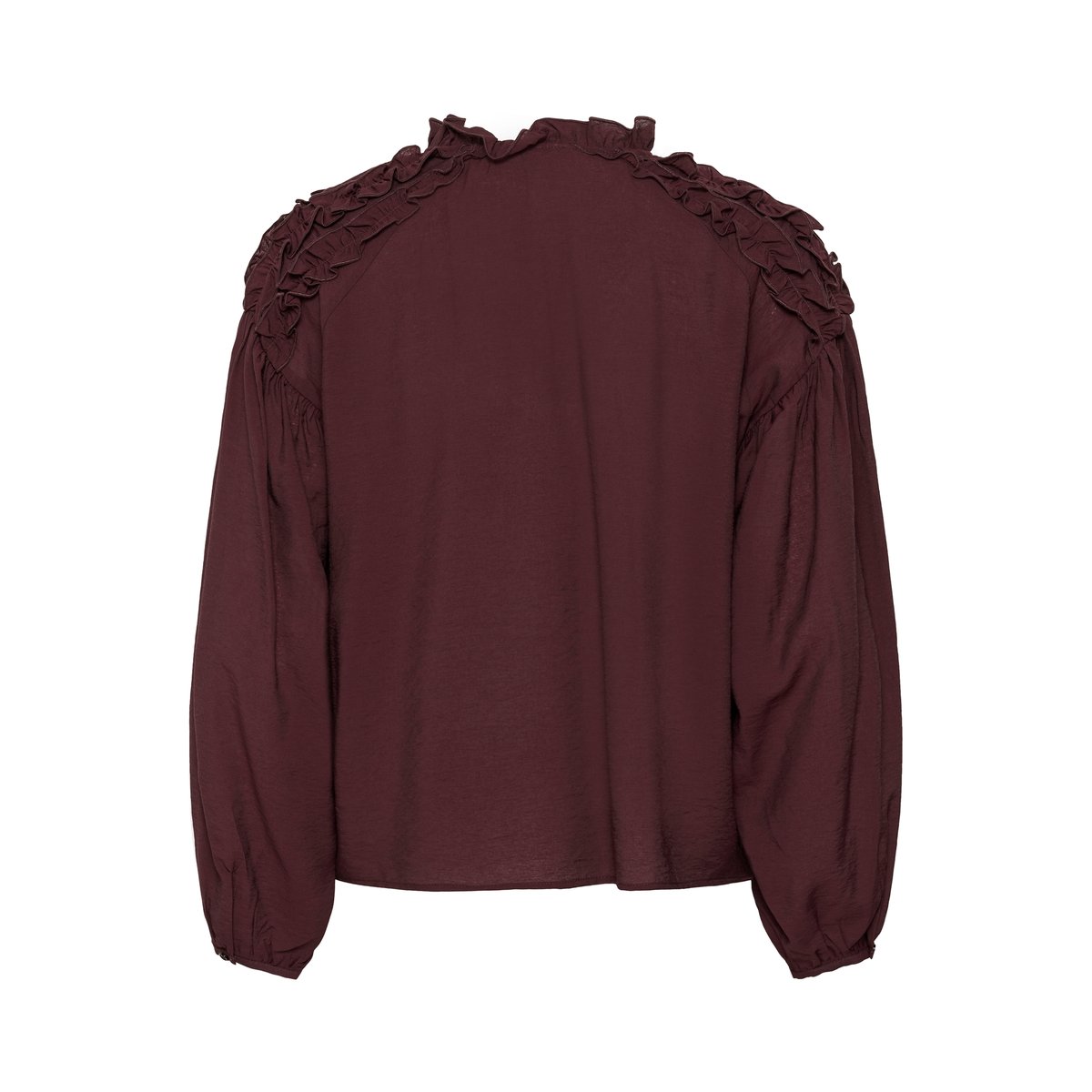 Blouse à manches longues bordeaux fudge, KAFFE