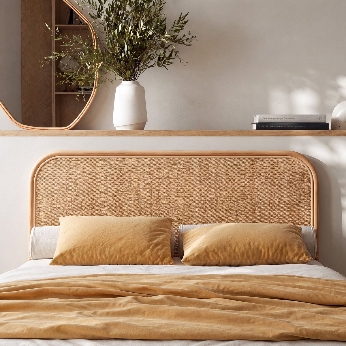 Tête de lit en rotin - GRACE naturel, MAISON PAVANE