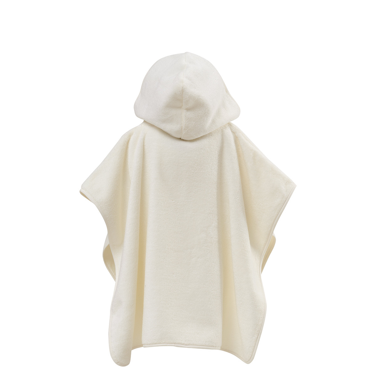 Poncho de bain enfant en coton peigné Zéro Twist BABY SOFT SOURIS SKY ecru, SENSEI MAISON