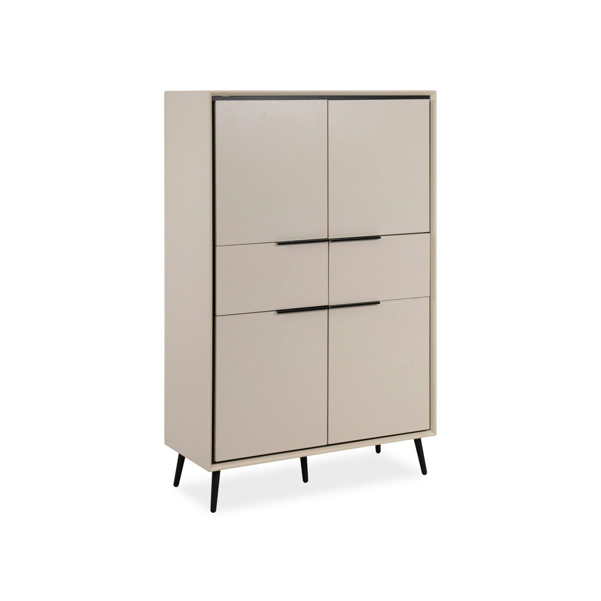 Buffet haut taupe 4 portes 2 tiroirs AVIO beige, PIER IMPORT