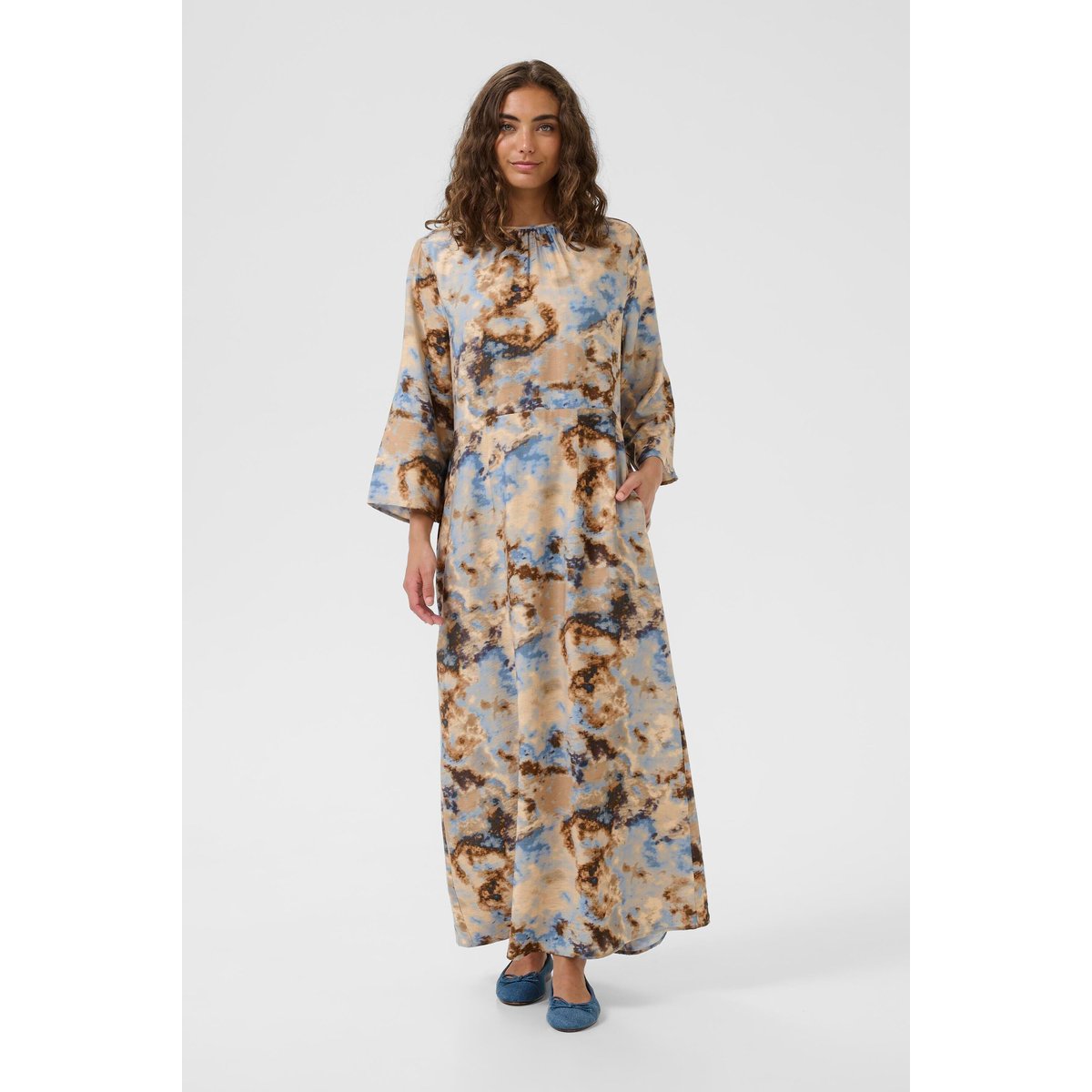 Robe marron bleu brown/blue splash, CULTURE
