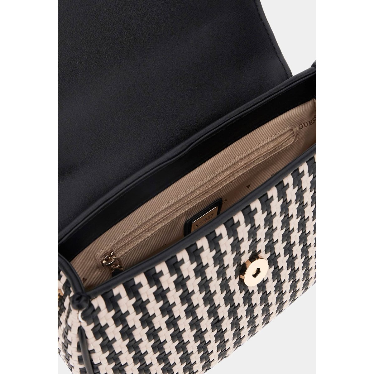 Mini Sac À Main Mirema Tressé noir multi, GUESS