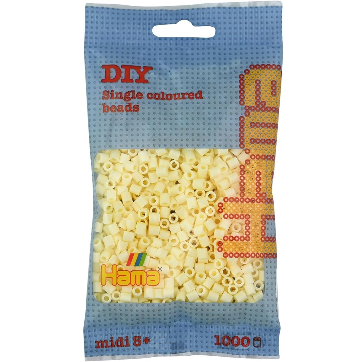 Sachet 1000 perles plastique Midi crème beige, HAMA