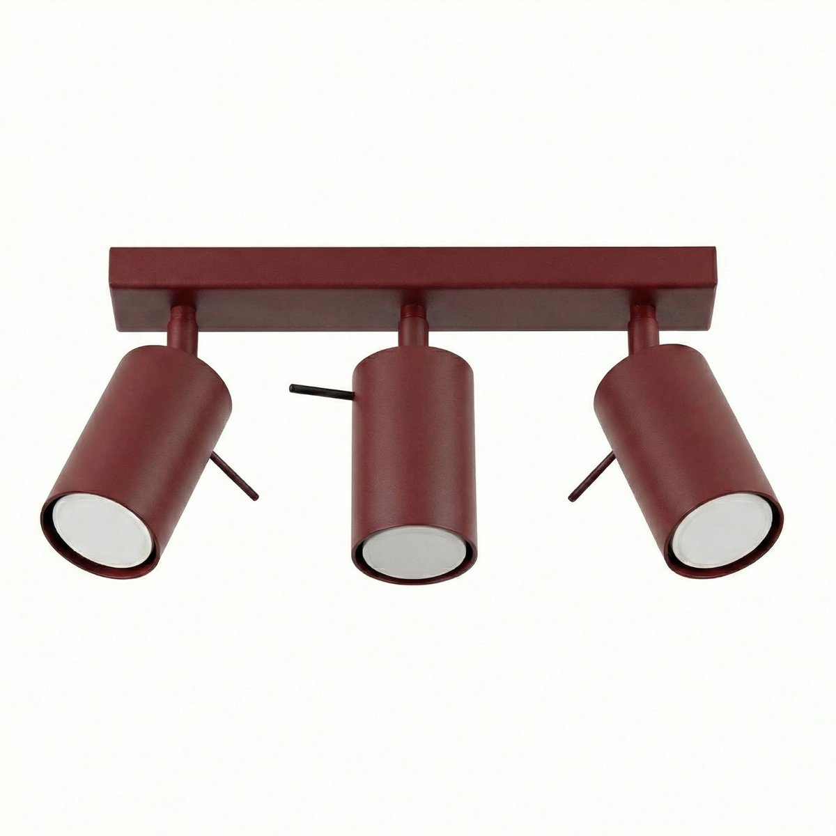 Plafonnier Acier Bordeaux GU10 3 RING bordeaux, EDEN