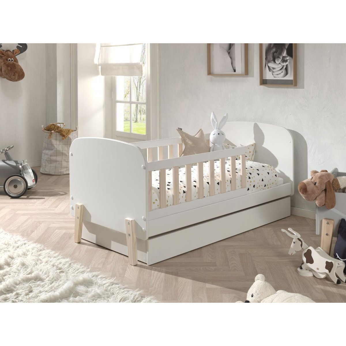Lit Kiddy avec tiroir couleur unique, VIPACK