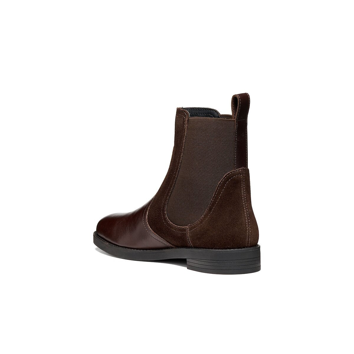 Stivaletti Chelsea in pelle, ESMEENA marrone scuro, GEOX