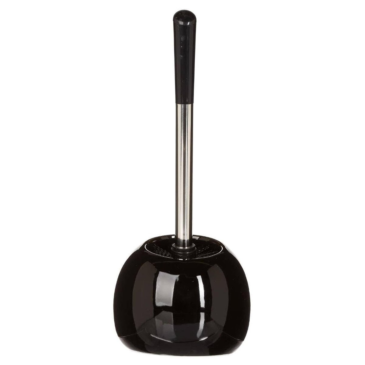 Brosse WC avec Porte-Brosse - Design Moderne et Compact noir, EDEN