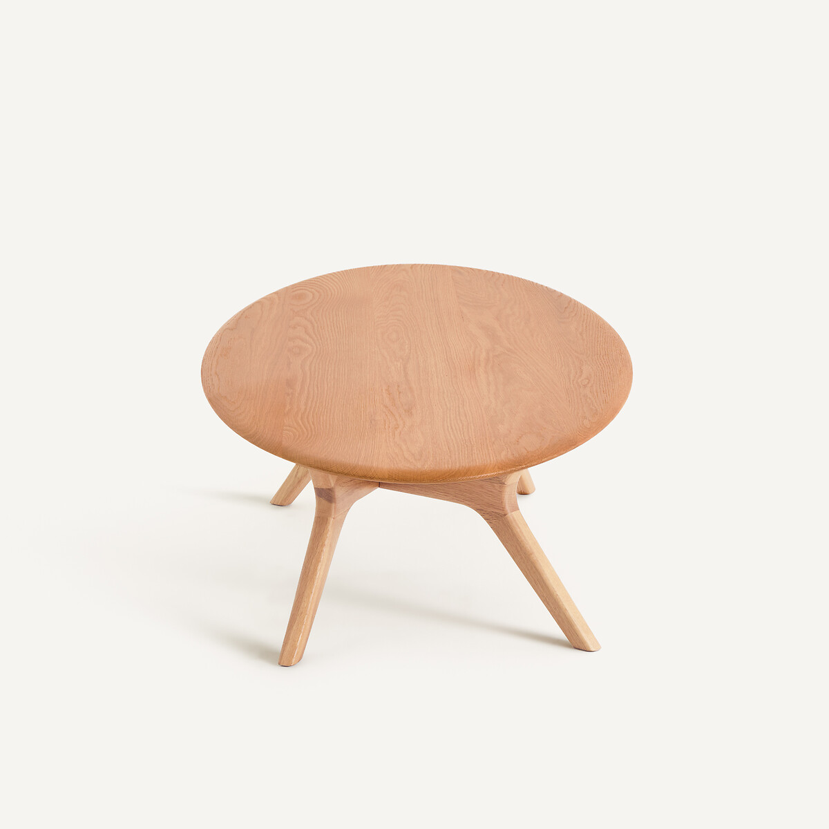 Table basse ellipse en chêne massif, MARICIELO chêne naturel, AM.PM