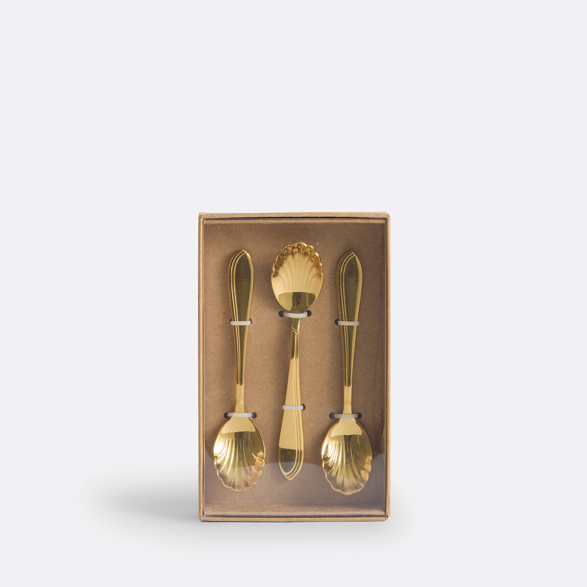 Lote de 6 cucharas con forma de concha, acero inoxidable, Ilage dorado, LA REDOUTE INTERIEURS