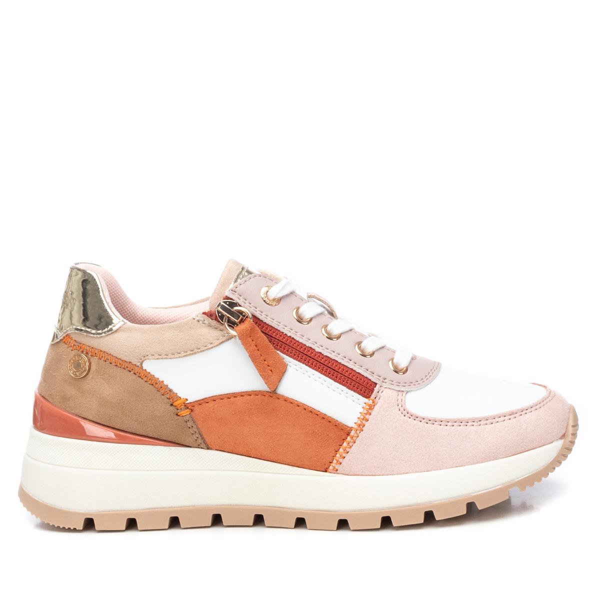 Baskets Plaine Décontractée Fermeture éclair rose, REFRESH