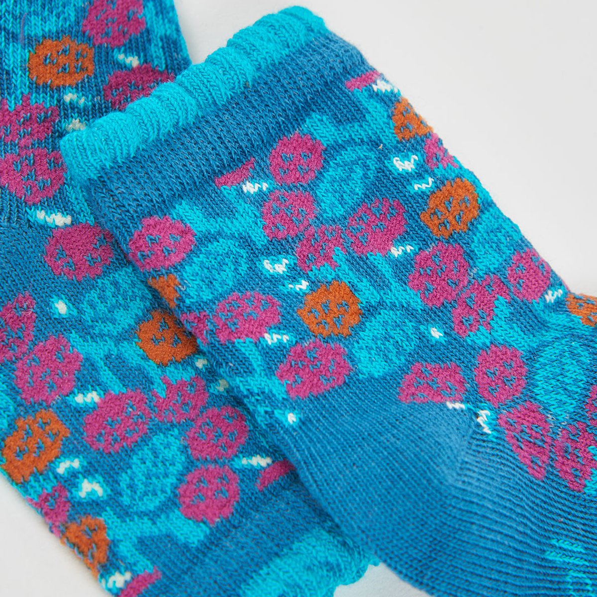 Lot chaussettes à imprimé fleuri noir, BOBOLI