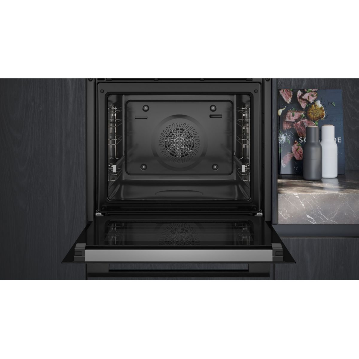 Four encastrable HR272GES3 iQ500 - Pyrolyse ActiveClean, Ajout Vapeur PulseSteam, CookControl 30 couleur unique, SIEMENS