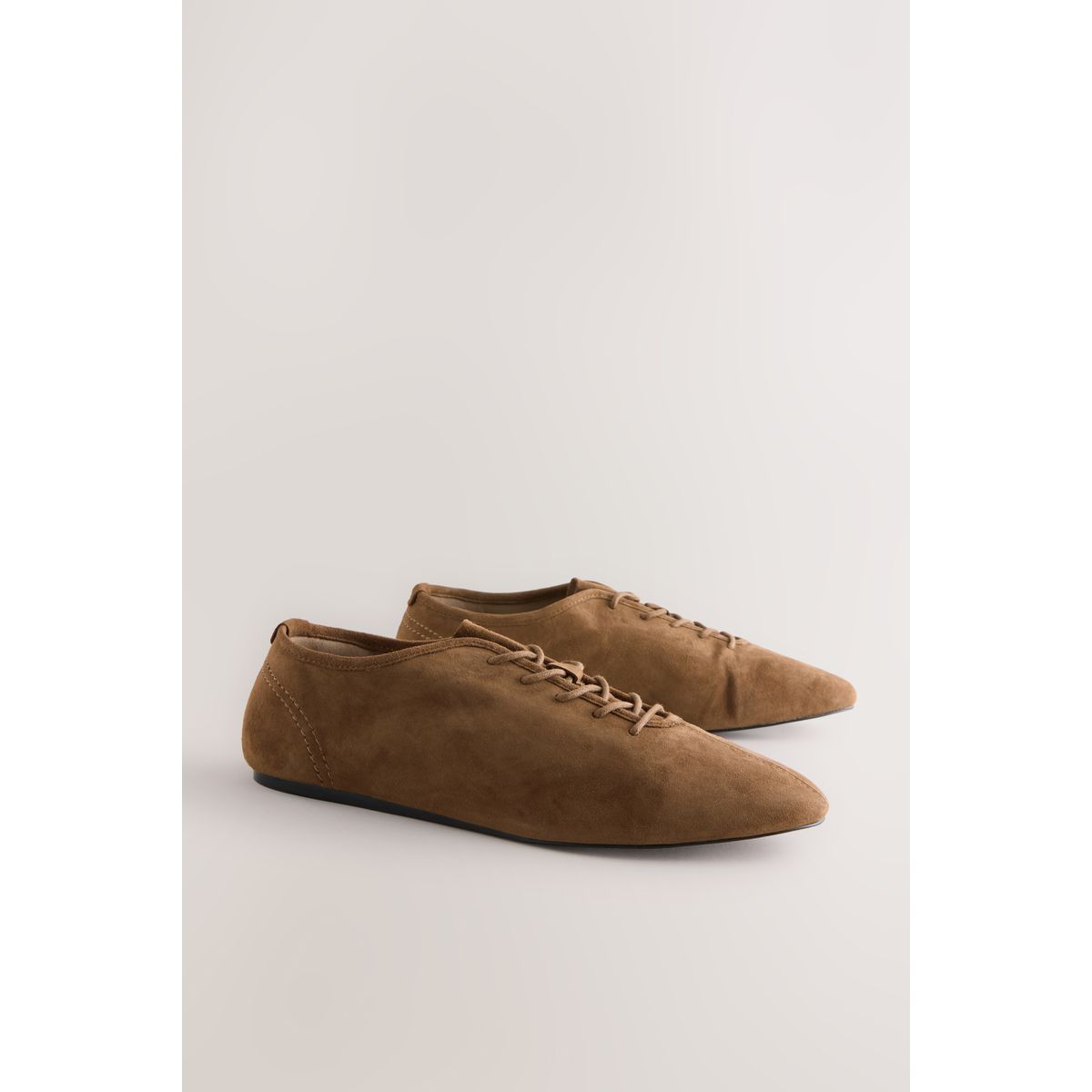 Chaussures en cuir à lacets marron fauve, NEXT