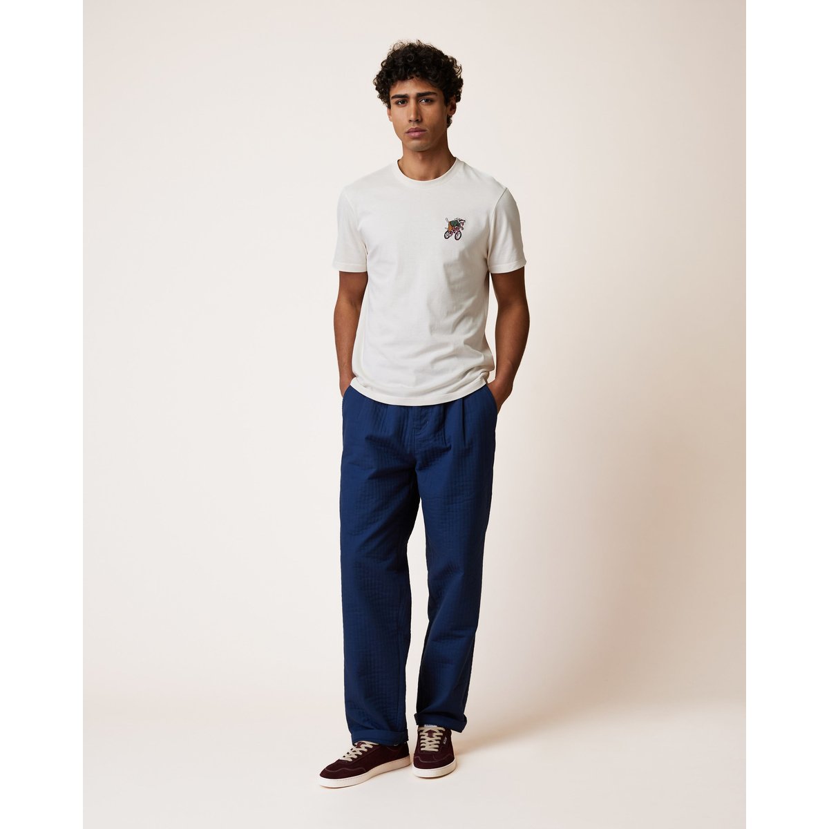 T-shirt en maille écru, FAGUO