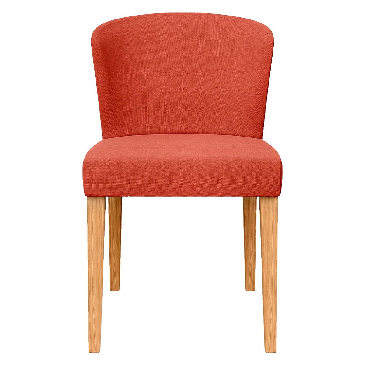Lot de 2 chaises en tissu et chêne massif VALENTINA orange, HABITAT
