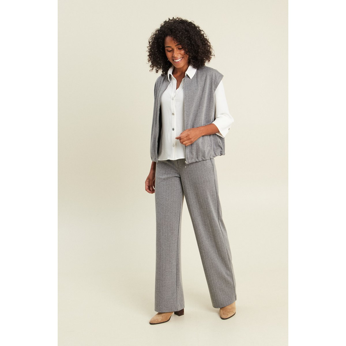 Chemise col chemise manches 3/4 ecru, BREAL