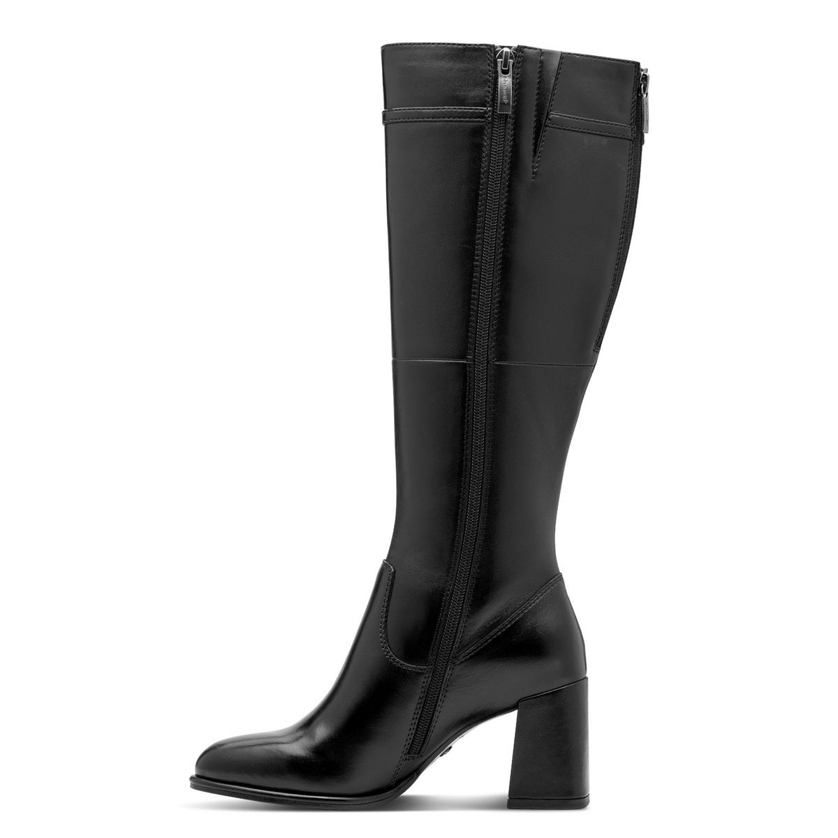 Bottes en cuir noir, TAMARIS