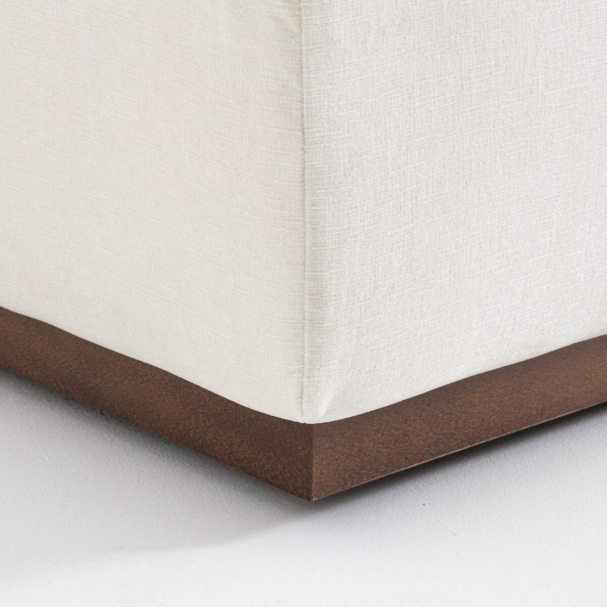 Canapé d'angle droit XL velours chenille, Jacopo blanc, AM.PM