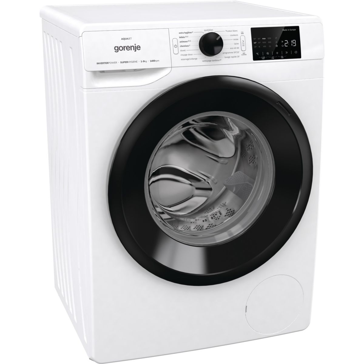 Lave linge hublot WPNEI94A1DS couleur unique, GORENJE