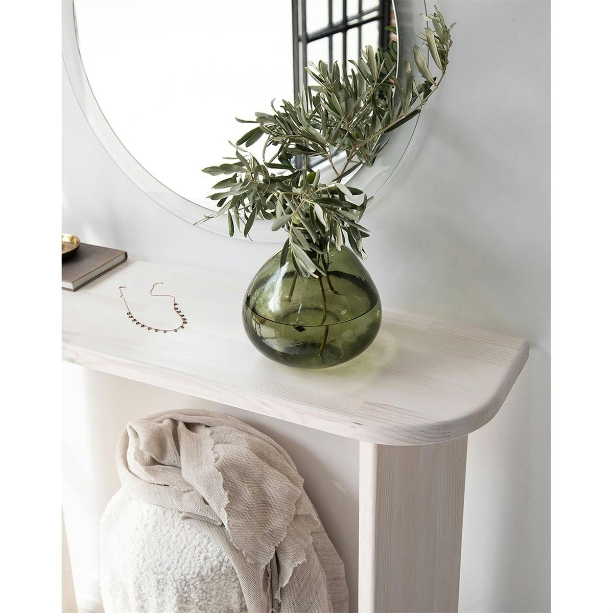 Console d'entrée moderne en bois SITIA bois blanc, PIER IMPORT