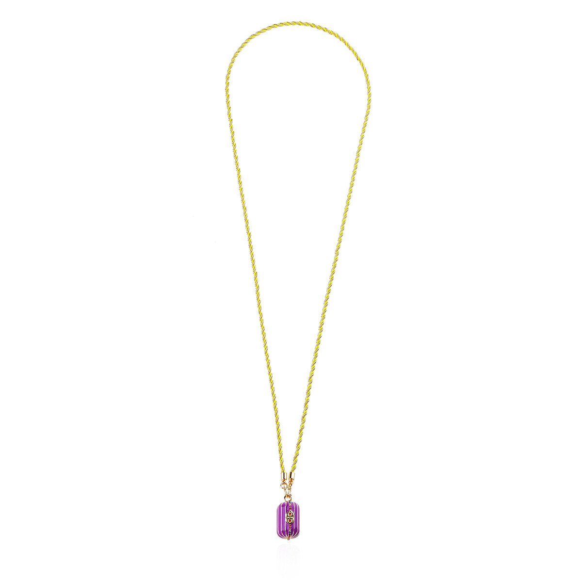 Collier sautoir en cordon avec charm central FELICE violet, HIPANEMA