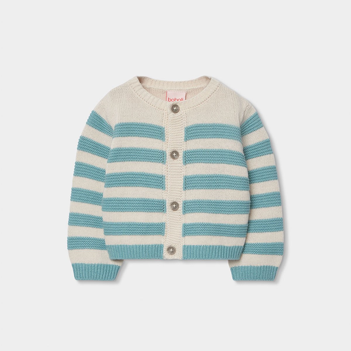 Veste bébé en tricot vert, BOBOLI