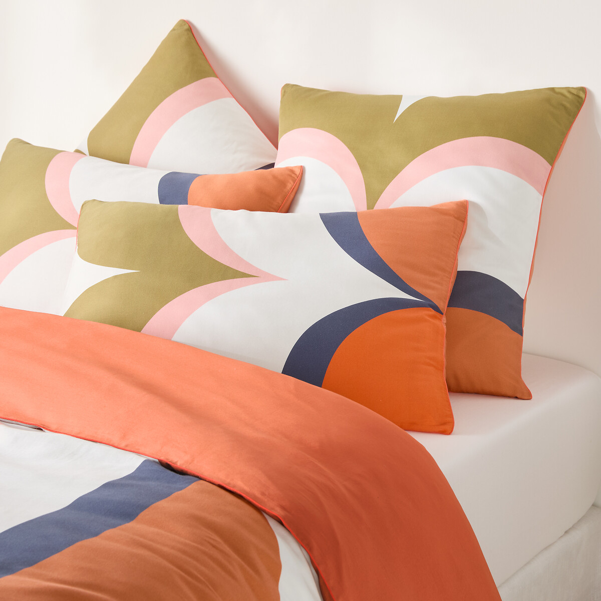 Taie d'oreiller en satin de coton, WONDER imprimé, MAPOÉSIE X LA REDOUTE INTÉRIEURS