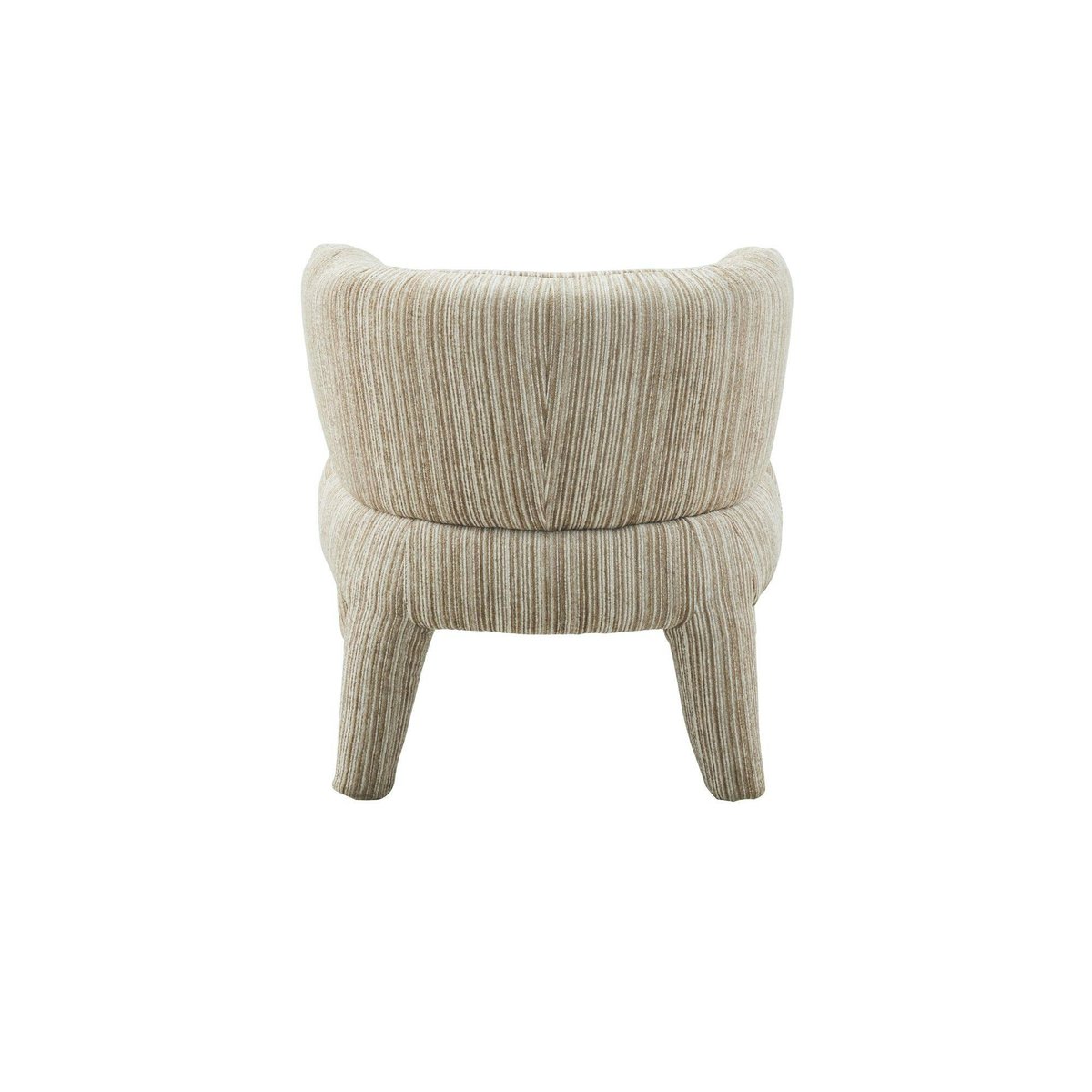 Fauteuil de salon design à rayures CORTINA marron, PIER IMPORT