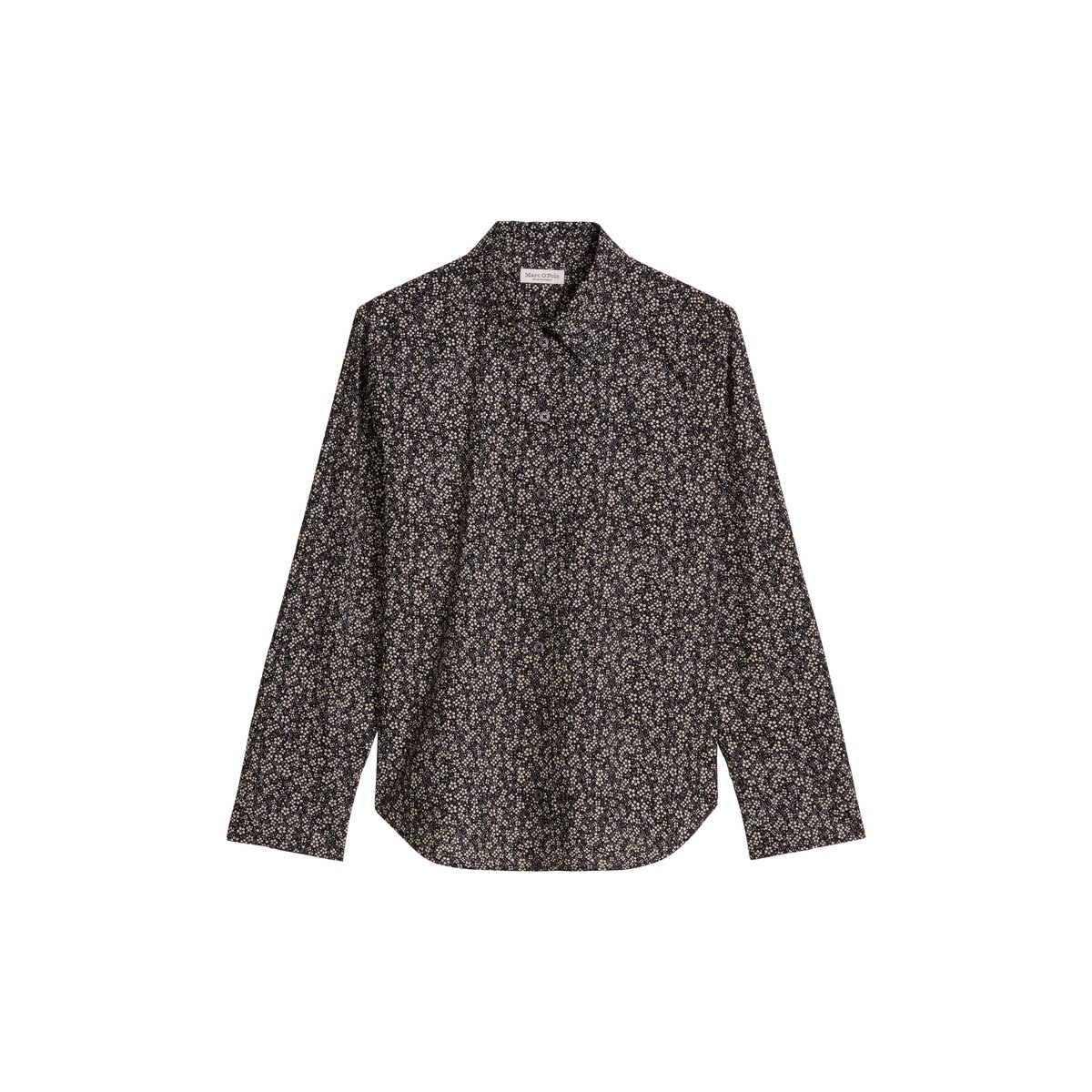 Blouse A-Shape en popeline Papertouch bleu, MARC O'POLO