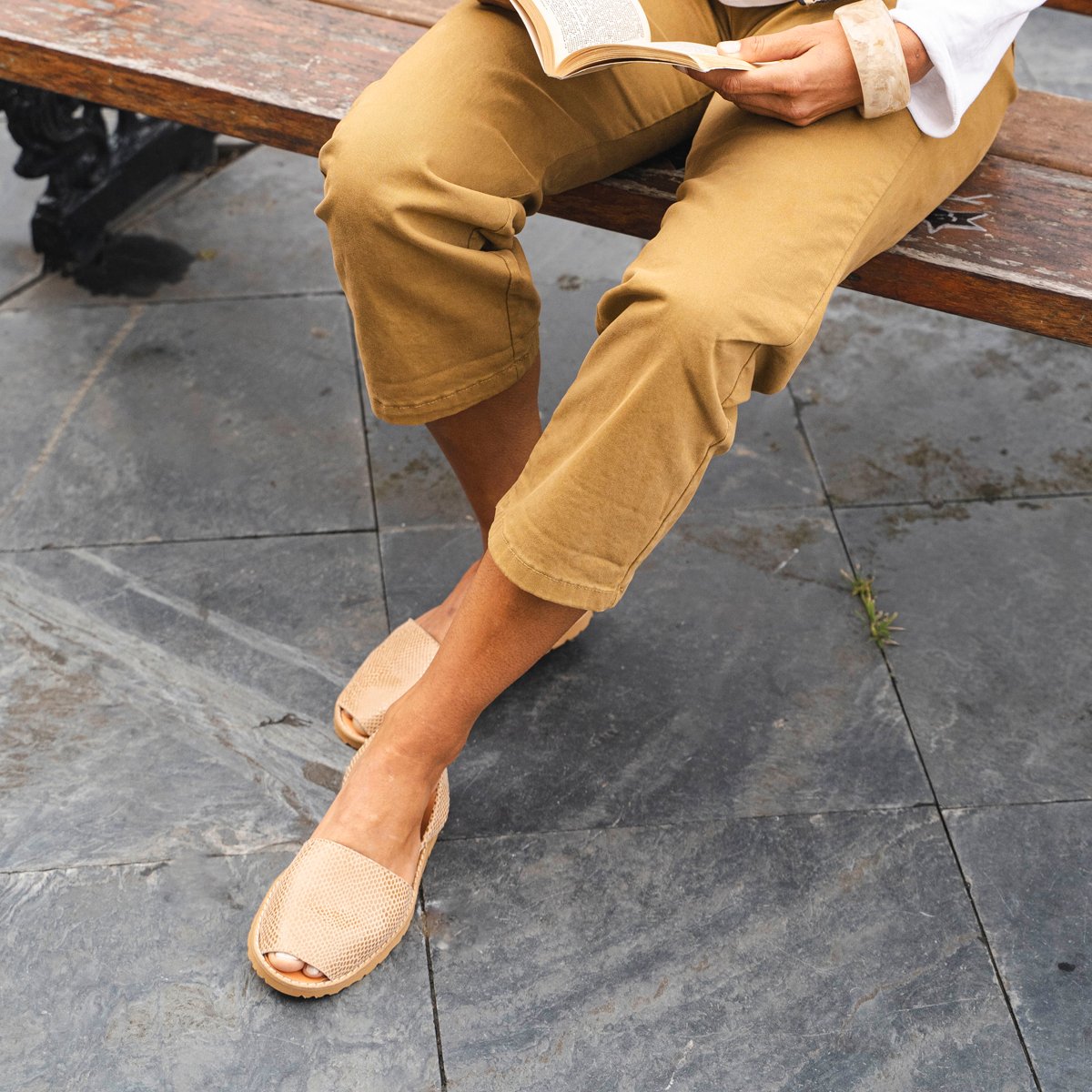 Sandales en cuir AVARCA CUIR camel, MINORQUINES