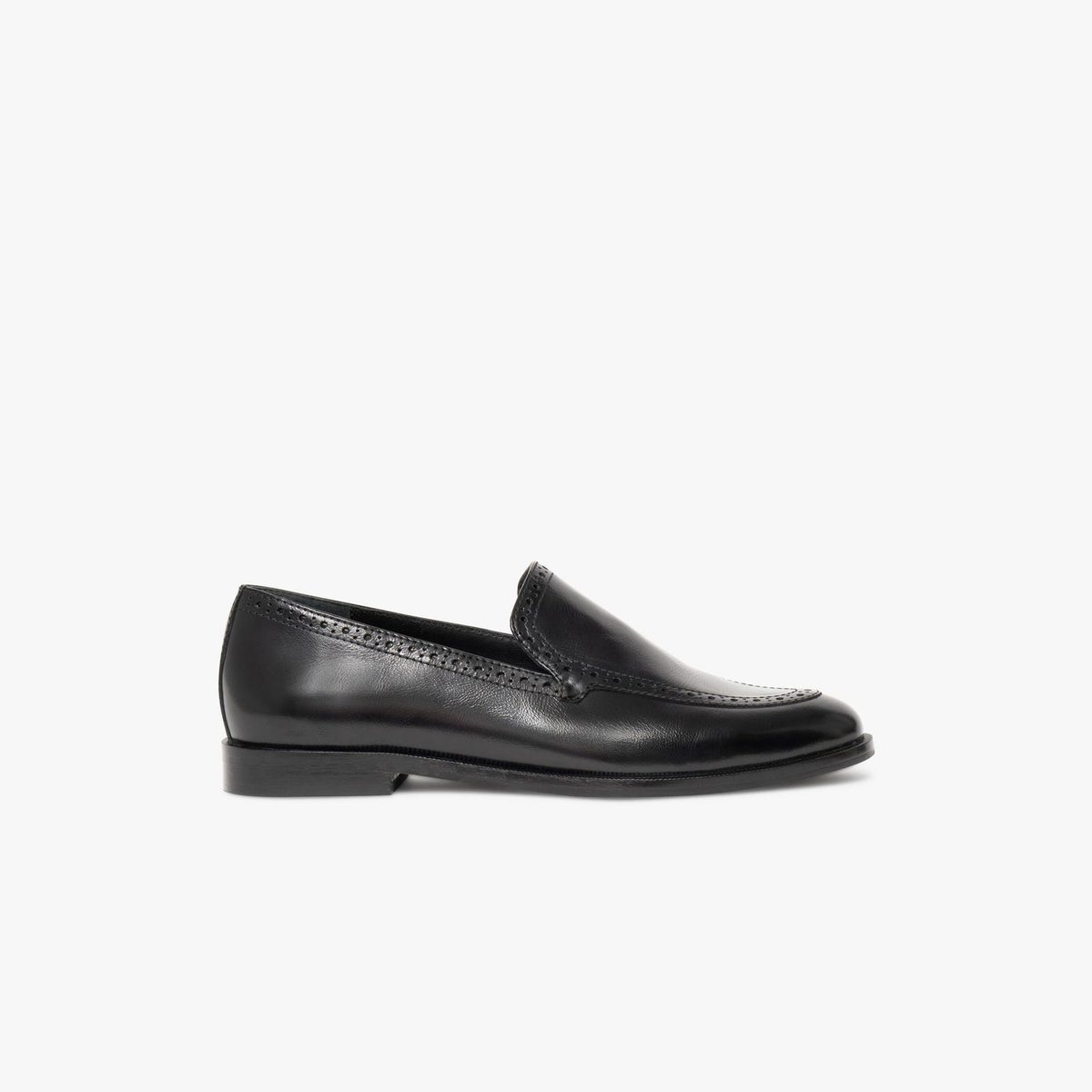 Mocassin en cuir AGATHA noir, BOCAGE