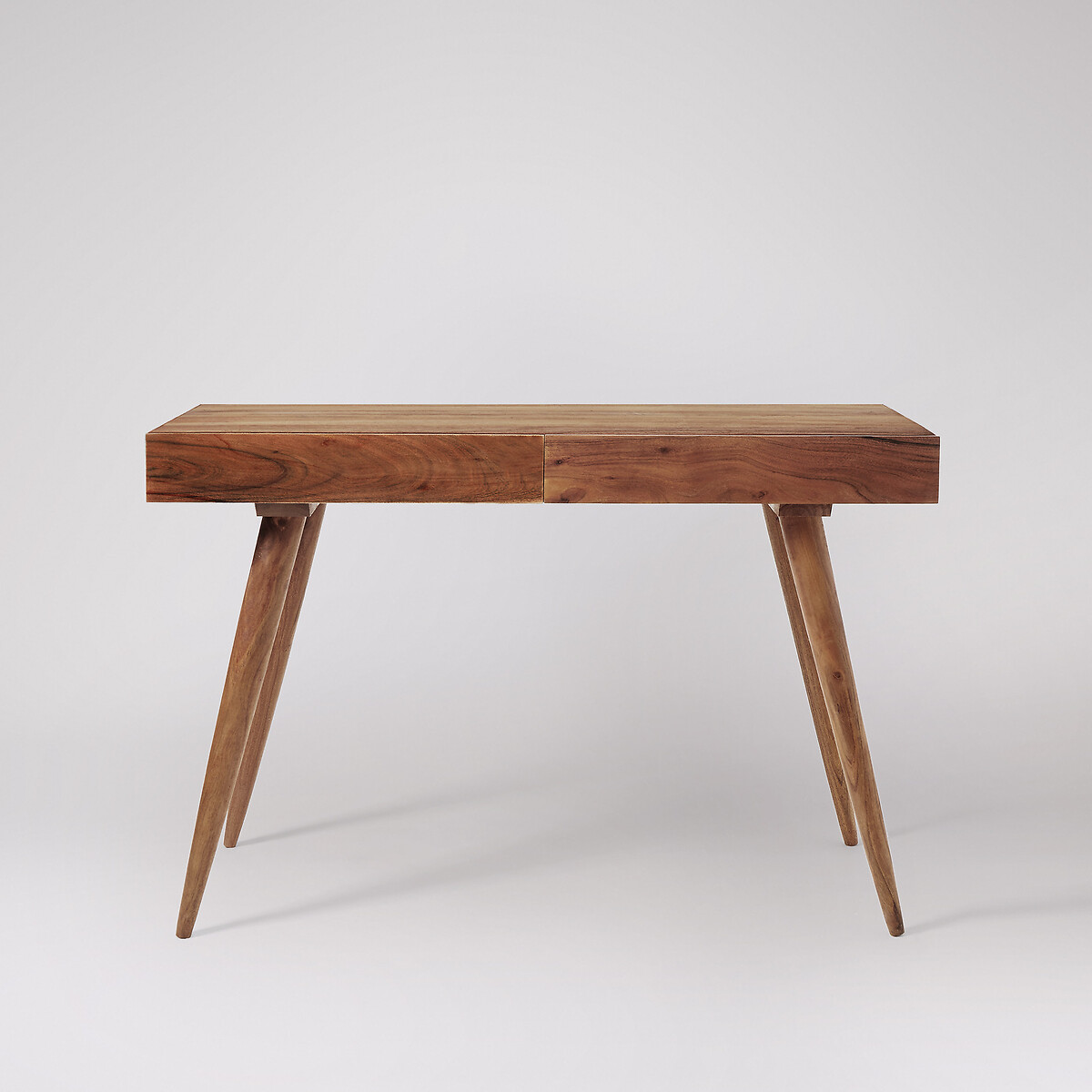 Watts Acacia Wood 2 Drawer Desk dark acacia wood, SWOON