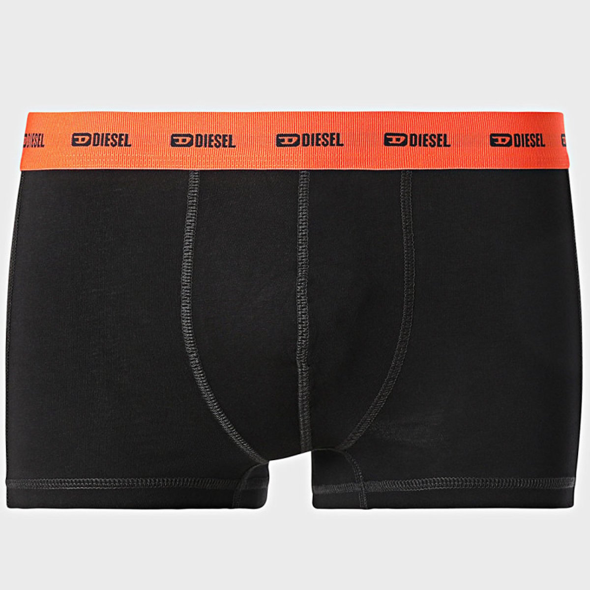Lot de 3 boxers classiques en coton noirs unis à ceintures multicolores noirs, DIESEL